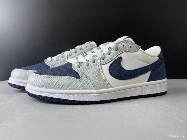 One Kick Navy CW8576-200 Air Jordan 1 Grey Blue 0806